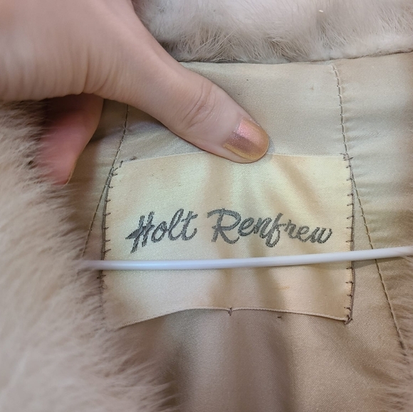 Vtg Holt Renfrew Cream Fur Coat 🤍🌴 - Picture 4 of 14